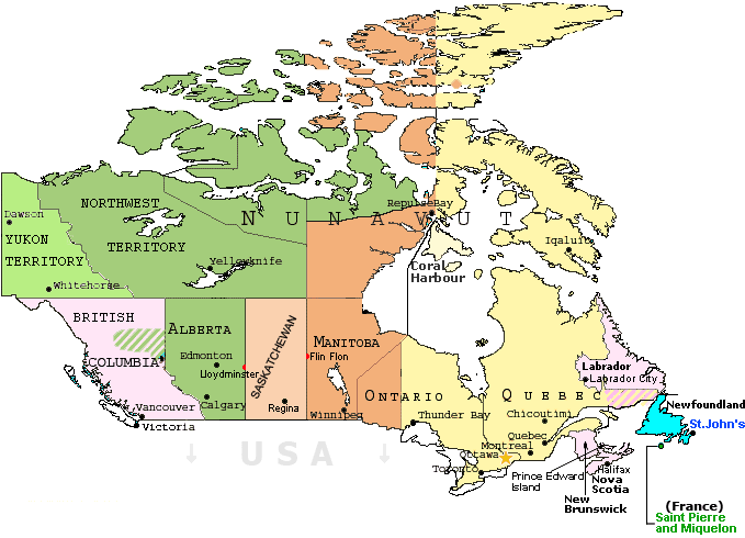 Канада время и день. Canadian time Zones. Часовые пояса Канады. Часовые пояса Канады на карте. Карта часовых в Канаде.